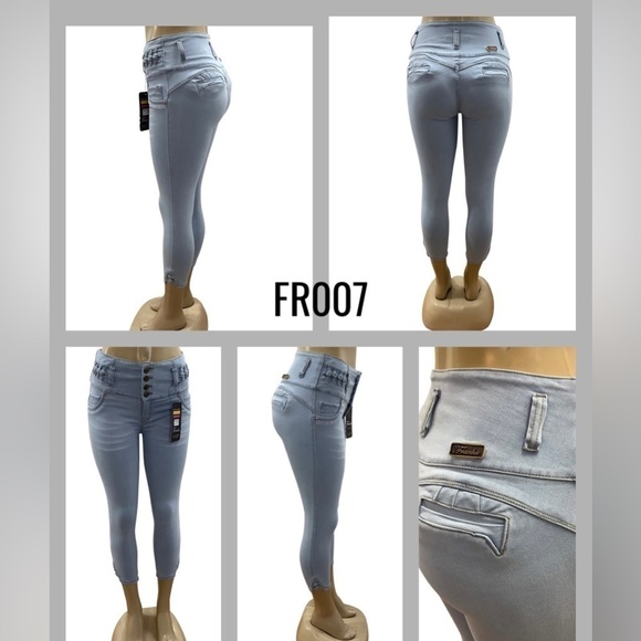 Franka Colombian Butt Lifting Capri Jean FR007 New With Tags - Picture 1 of 6